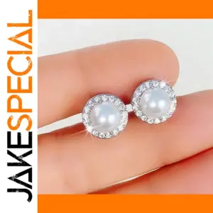 Elegant 8mm Pearl Ball Stud Earrings