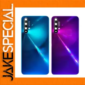 Huawei Nova 5T Honor 20SE Glass Back Cover in Black, Blue, Purple