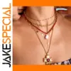 Women's Ocean-Inspired Stainless Steel Layered Necklace