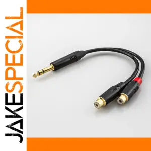 Audio Extension Cable 1/4" TRS to 2 RCA Female