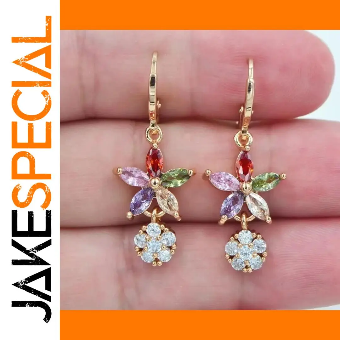 Vintage Geometric Floral Drop Earrings for Women 1 Vintage Geometric Floral Drop Earrings for Women