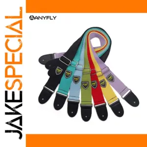 Vibrant Adjustable Cotton Guitar Strap