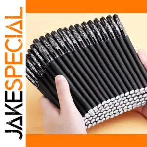 Set of 10 Precision Black Gel Pens