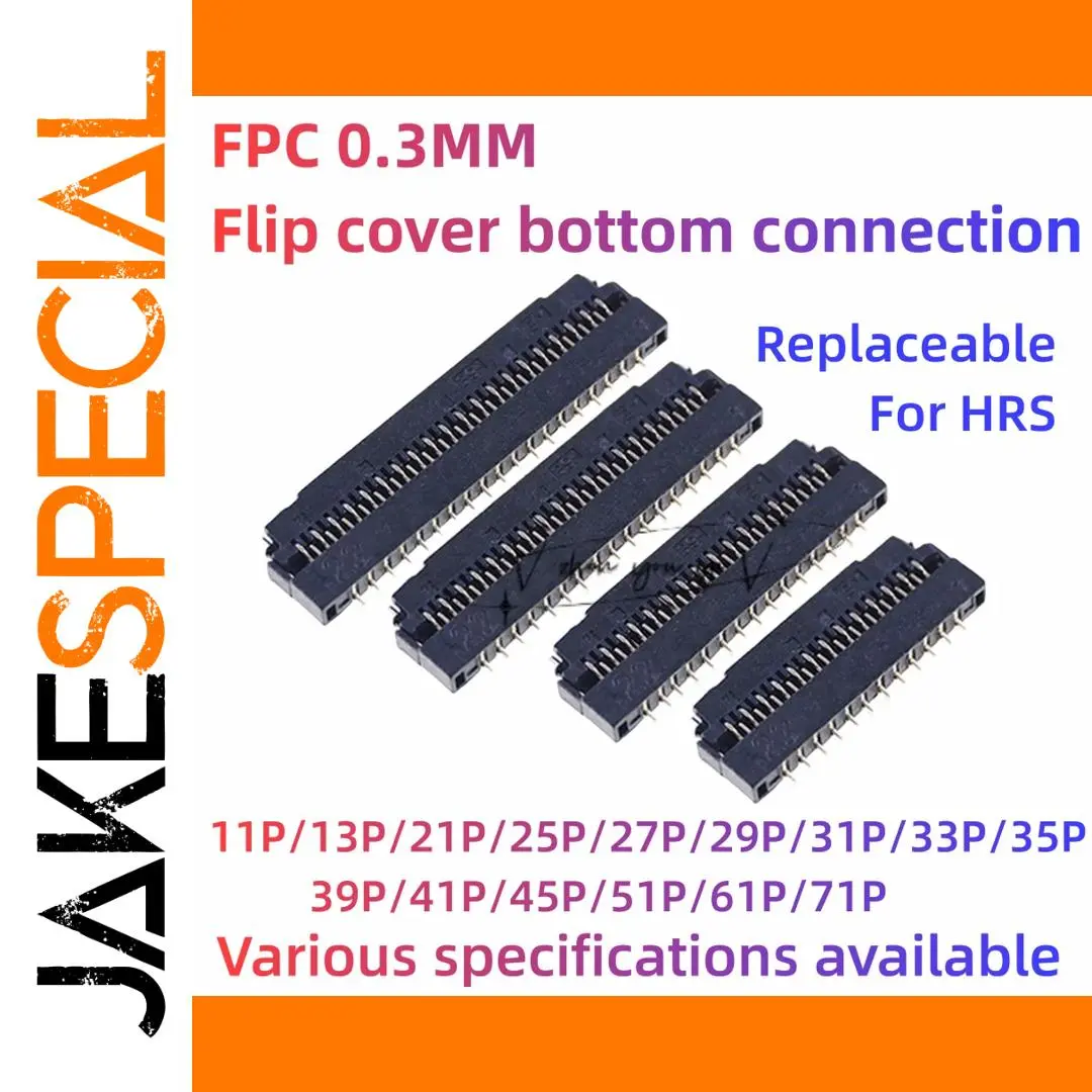 10-Pack Black 0.3mm Pitch FPC Connector Set 1 10-Pack Black 0.3mm Pitch FPC Connector Set