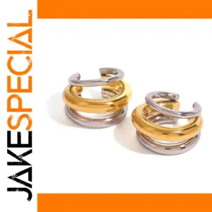 Stainless Steel Geometric C-Shaped Earrings