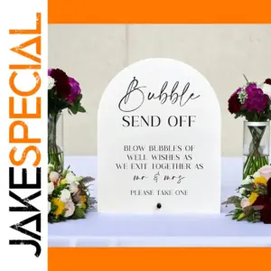 Elegant White Acrylic Wedding Sign