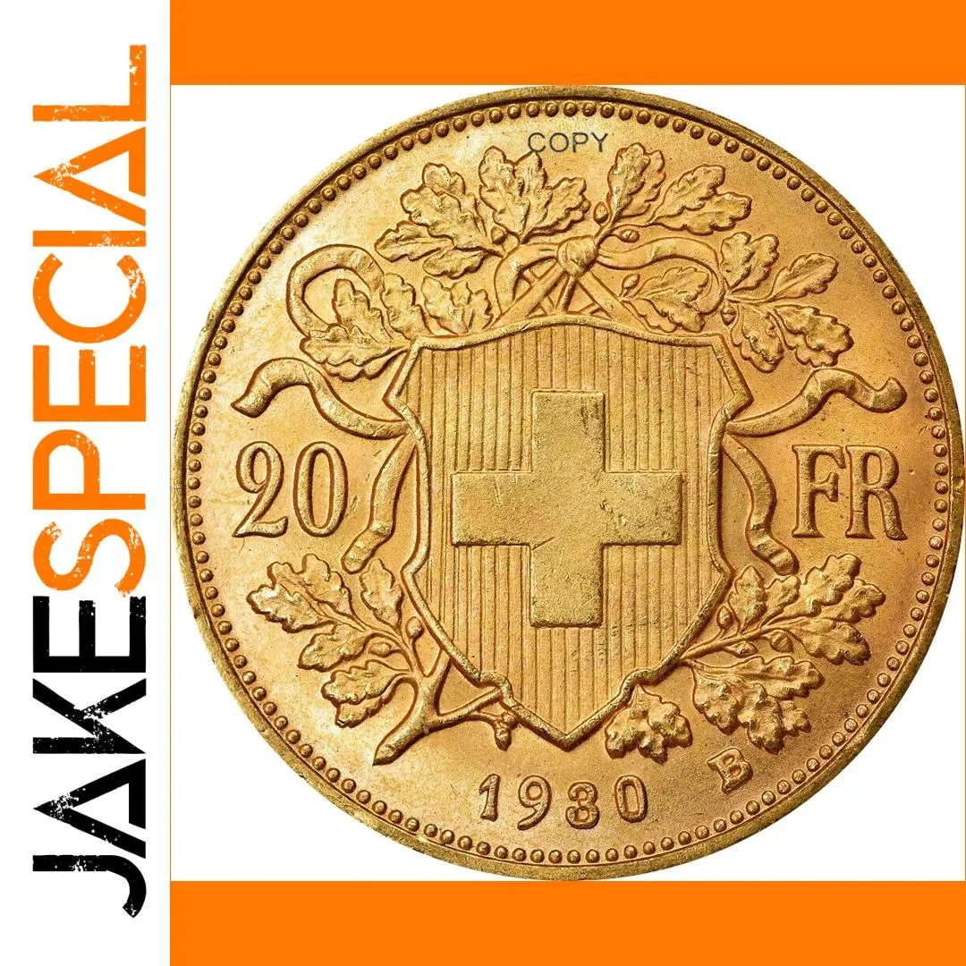 Swiss 1930 Brass Replica Coin 30mm 12g 1 Swiss 1930 Brass Replica Coin 30mm 12g