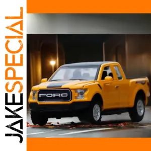 Vibrant Yellow Ford Raptor F150 Diecast Model