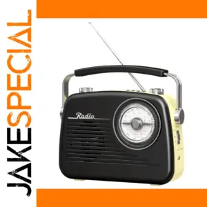 Vintage Portable Radio with Bluetooth and FM