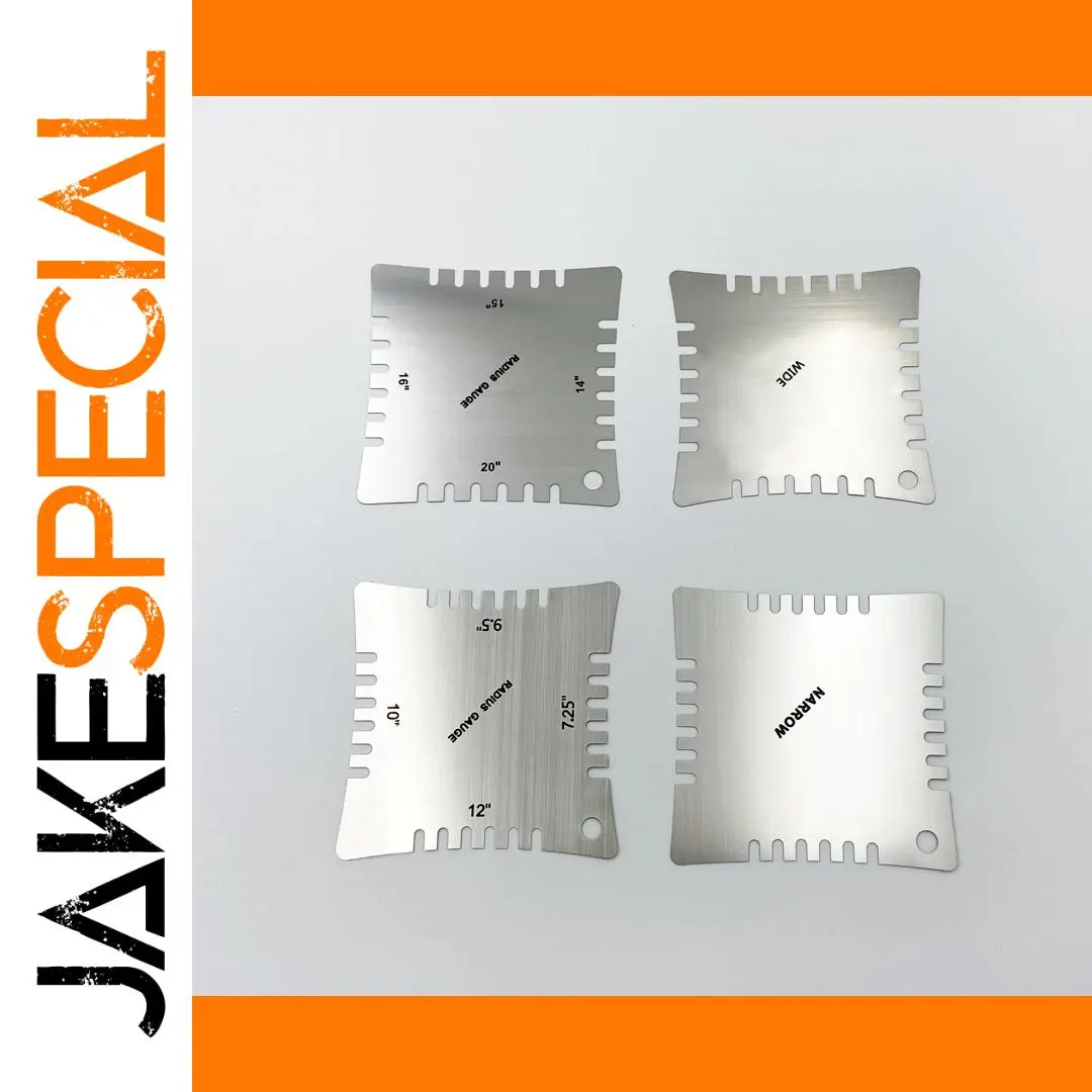 Stainless Steel Guitar Radius Measuring Set 1 Stainless Steel Guitar Radius Measuring Set