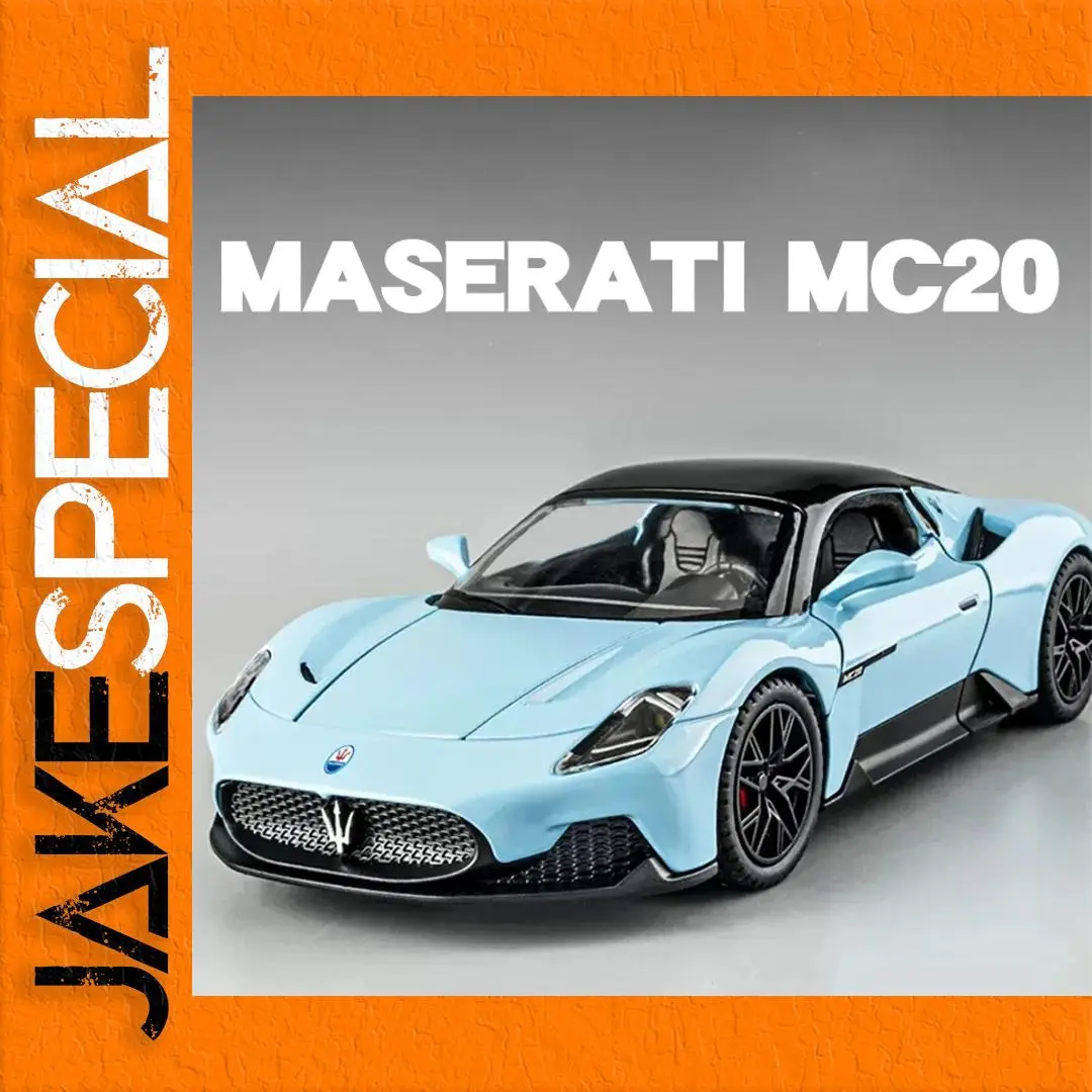 Sky Blue Maserati MC20 Diecast Model 1 Sky Blue Maserati MC20 Diecast Model