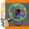 Vibrant LED Clock Fan for Desktop
