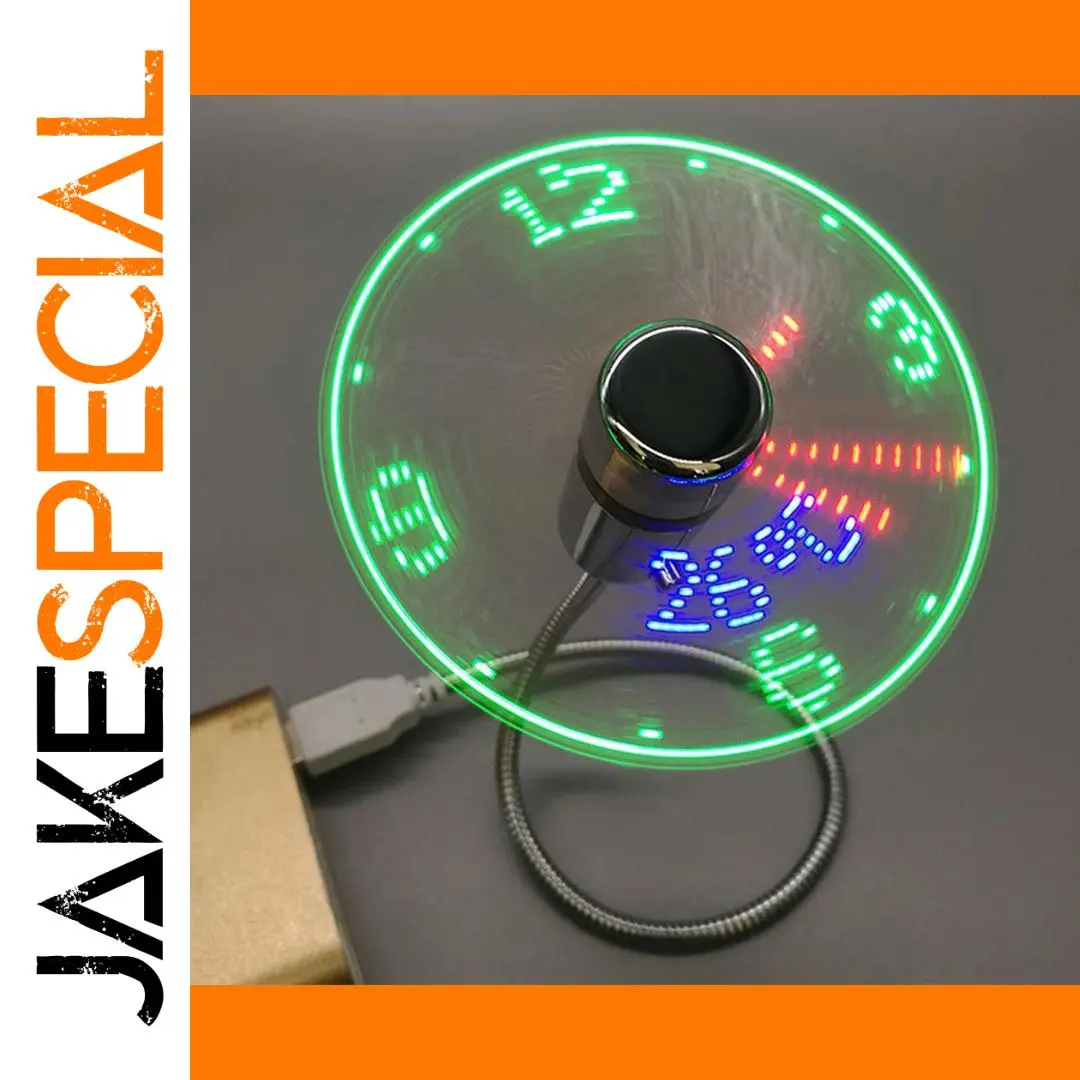 Vibrant LED Clock Fan for Desktop 1 Vibrant LED Clock Fan for Desktop