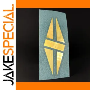 Gold Geometric Guitar Decal with Pearl Sheen