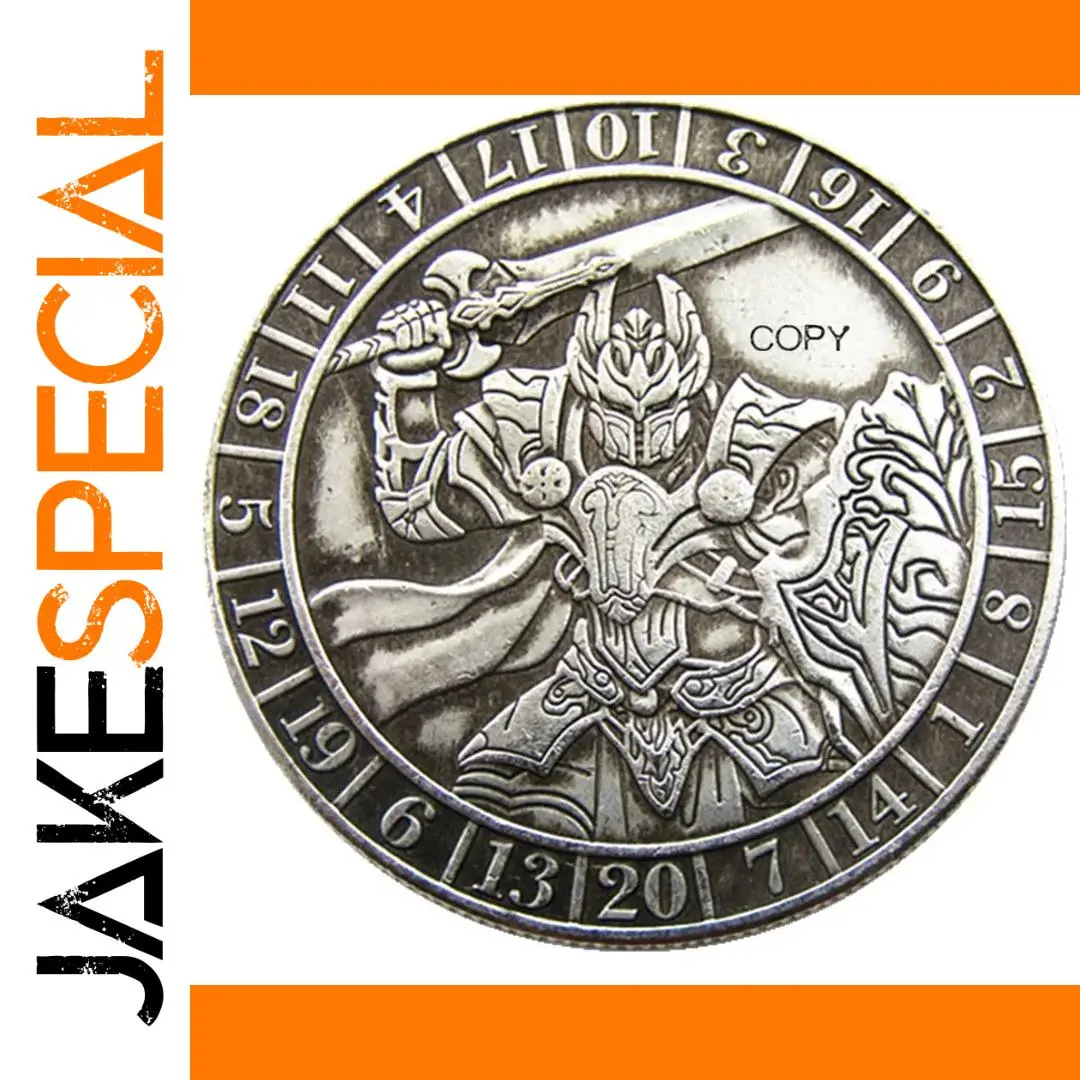 Vintage Morgan Skull Coin with Armor Design 1 Vintage Morgan Skull Coin with Armor Design