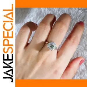 Sunflower Silver Ring with Cubic Zirconia