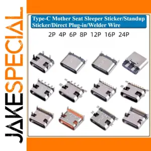 USB Type-C Female Charging Ports Set of 10