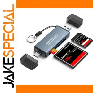 Multi-Functional 5-Port Card Reader with USB Hub