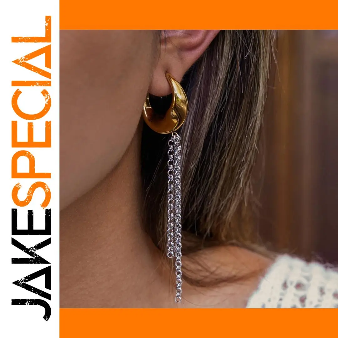 Minimalist Stainless Steel Moon Earrings JDE0108002 1 Minimalist Stainless Steel Moon Earrings JDE0108002