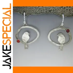 Vintage Geometric Bird Earrings for Women