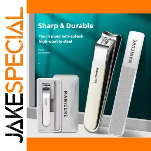 Large Stainless Steel Nail Clipper & Glass File Set