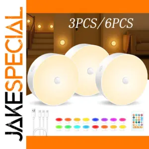 Wireless LED Under Cabinet Light Set of 3 or 6