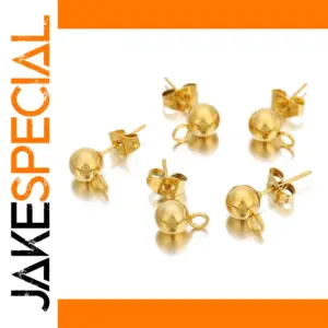 Gold Stainless Steel Earring Findings Set