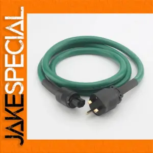 Premium Green Audio Power Cable for Hi-Fi Systems