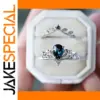 Fashion Ring Set with Blue Zircon Motif