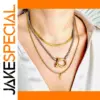 Layered Stainless Steel Gold Necklace for Women