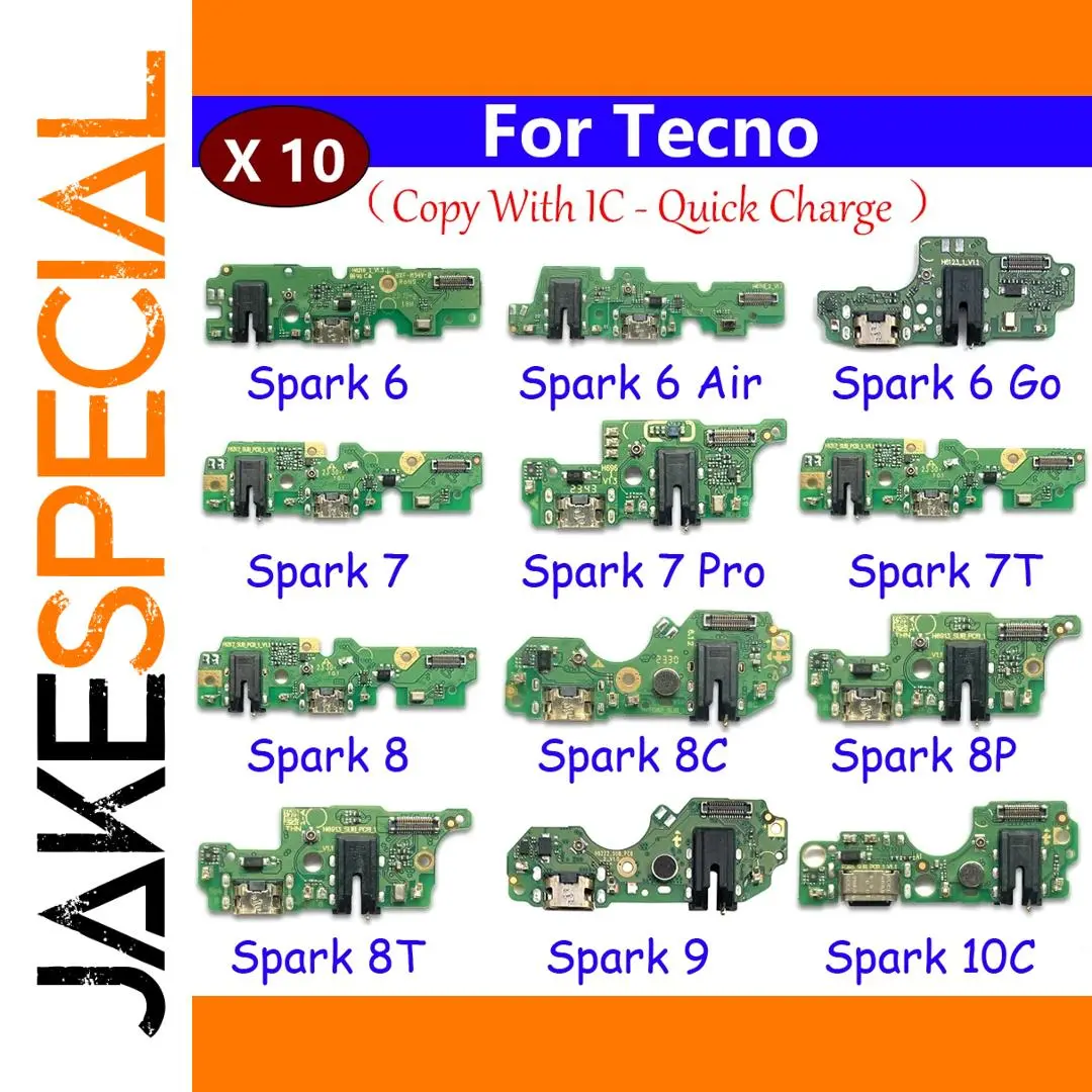 Tecno Spark Charging Port Flex Cable Set (10 Pieces) 1 Tecno Spark Charging Port Flex Cable Set (10 Pieces)