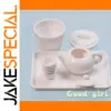Elegant White Dollhouse Tea Set for Decor