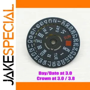 Black Roman Dial for NH35/NH36 Movements