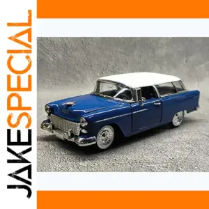 1955 Blue and White Die-Cast Car Model