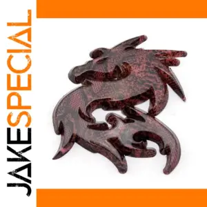 Red Dragon 3D Emblem Badge for Vehicles