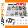 Stainless Steel E-Clips Kit 200 Pieces