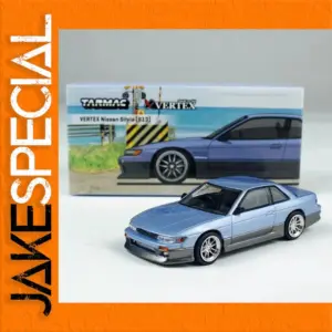 Blue Nissan Silvia S13 Diecast Model Car 1:64 Scale