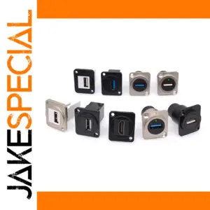 Metal USB D-Type Female Panel Connector