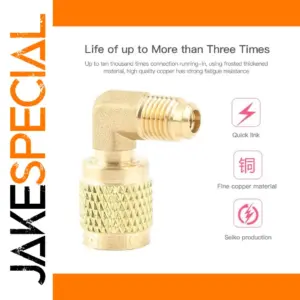 Copper HVAC Refrigerant Adapter with 90/180° Elbow
