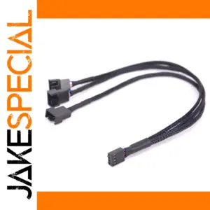 27cm Black PWM Fan Splitter Cable for PC Fans