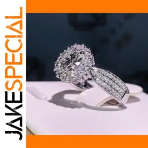 Silver Zirconia Cocktail Ring for Women