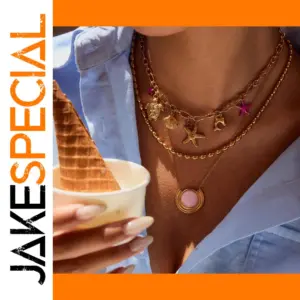 Stainless Steel Gold Layered Necklace