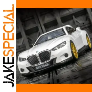 White BMW CSL 3.0 Diecast Car Model