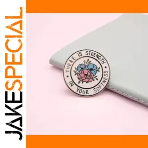 Copper Unisex Brooch with Floral Design