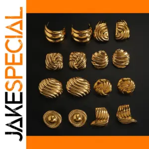 Gold-Toned Stainless Steel Earrings Collection