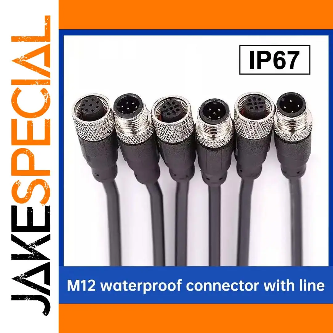 Waterproof M12 Aviation Connector, 4/5/8/12-Pin 1 Waterproof M12 Aviation Connector, 4/5/8/12-Pin