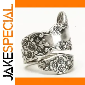 Vintage Silver Lotus Flower Ring