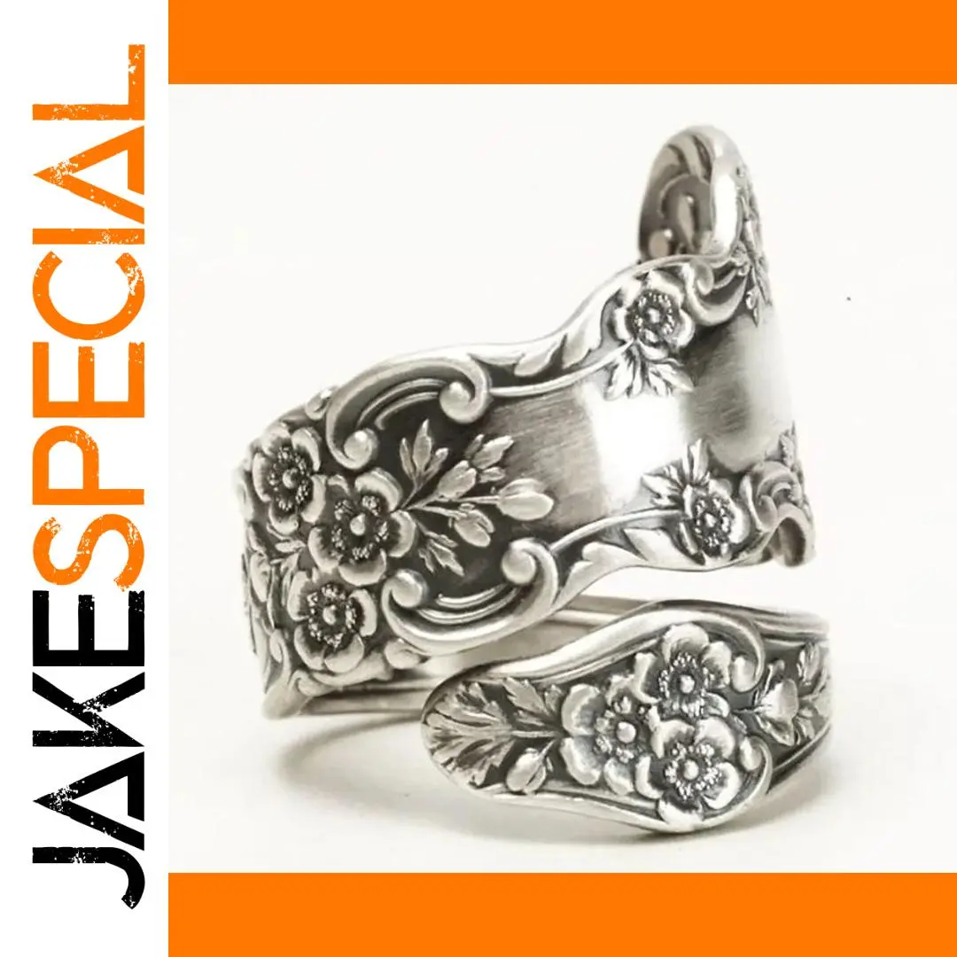 Vintage Silver Lotus Flower Ring 1 Vintage Silver Lotus Flower Ring