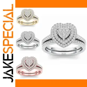 Heart-Shaped Zircon Cocktail Ring for Women