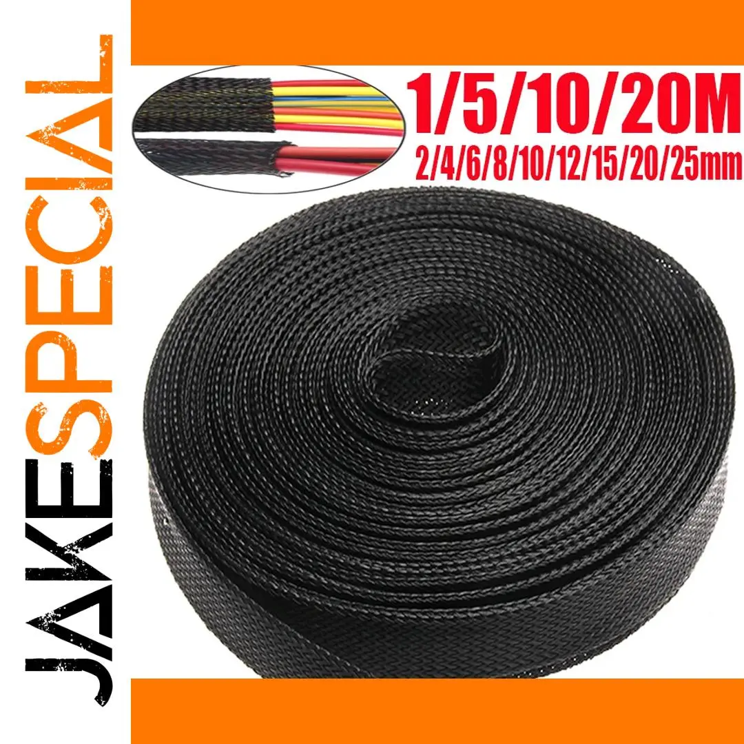 Premium PET Black Cable Sleeve for Organization 1 Premium PET Black Cable Sleeve for Organization